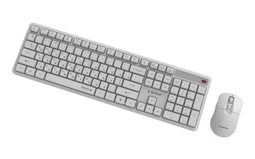 Комплект беспроводной Gembird Pro Business, White, Silent Key (KBS-WMS-01-W-CYRL) - изображение 3