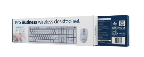 Комплект беспроводной Gembird Pro Business, White, Silent Key (KBS-WMS-01-W-CYRL) - изображение 4