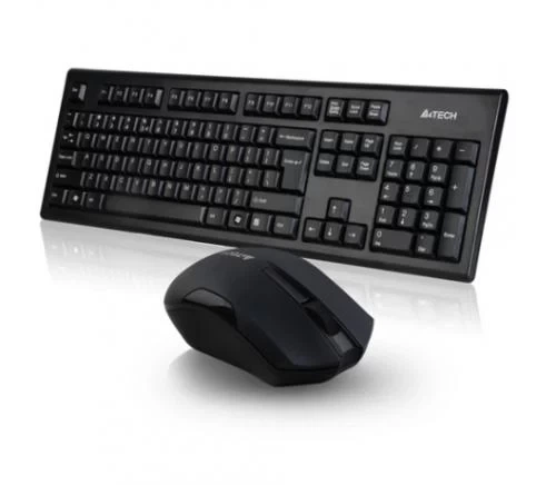 Комплект беспроводной A4Tech 3000N, Black, V-TRACK - Фото 1 Комплект беспроводной A4Tech 3000N, Black, V-TRACK - изображение 1