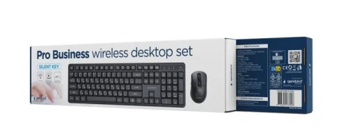 Комплект беспроводной Gembird Pro Business, Black, Silent Key (KBS-WMS-01-CYRL) - изображение 4