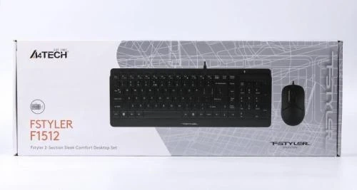 Комплект A4Tech Fstyler Sleek Multimedia Comfort F1512, Black, клавиатура+мышь, USB - изображение 4