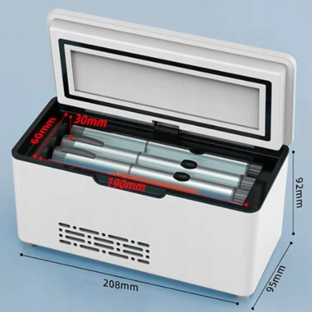 Мини холодильник Coolbox CL-А09 для лекарств, инсулина Аккумуляторный 10200 мАч + сумка чехол Портативный - изображение 3