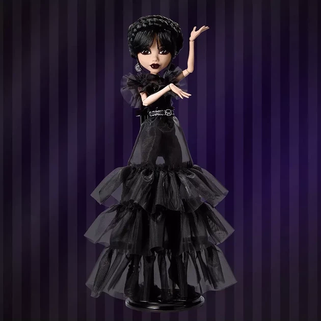 Колекційна лялька Monster High X Wednesday Венздей Танці Rave'N HXJ03 Монстр Хай Mattel - Фото 7 Колекційна лялька Monster High X Wednesday Венздей Танці Rave'N HXJ03 Монстр Хай Mattel - зображення 7