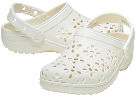 Жіночі крокси класік Crocs Classic Floral Cut-Out Clog Chalk (37-38, білий) - Фото 1 Жіночі крокси класік Crocs Classic Floral Cut-Out Clog Chalk (37-38, білий) - изображение 1