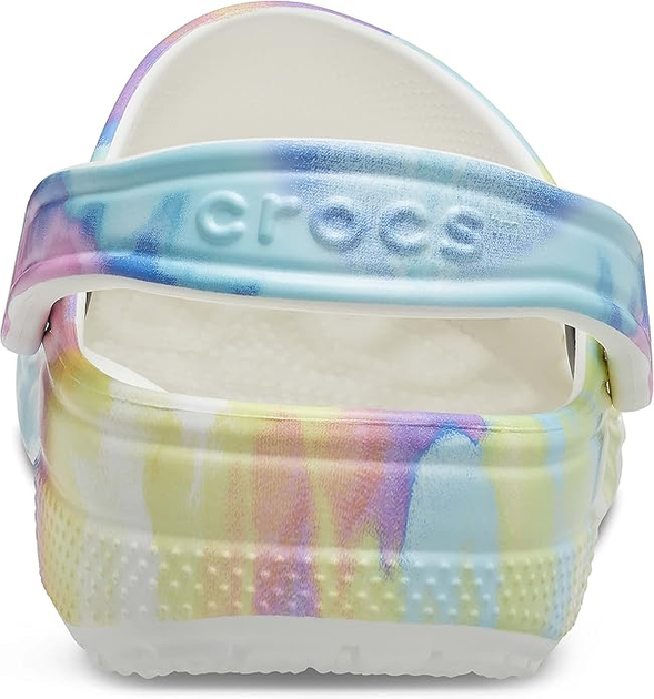 Жіночі крокси класік Crocs Classic Tie Dye Graphic Clog White/Multi (37-38, різнокольоровий) - изображение 3
