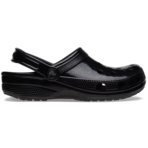 Жіночі крокси класік Crocs Classic High Shine Clog Black (40-41, чорний) - Фото 2 Жіночі крокси класік Crocs Classic High Shine Clog Black (40-41, чорний) - изображение 2
