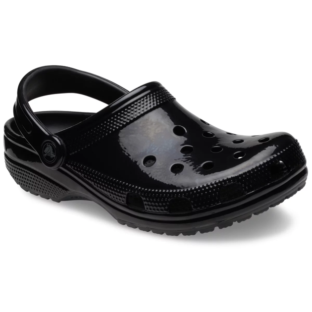 Жіночі крокси класік Crocs Classic High Shine Clog Black (40-41, чорний) - Фото 5 Жіночі крокси класік Crocs Classic High Shine Clog Black (40-41, чорний) - изображение 5