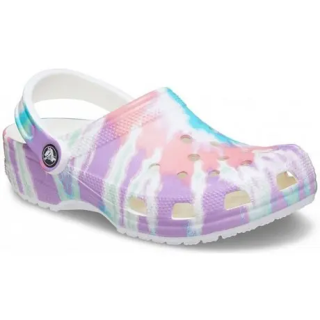 Жіночі крокси класік Crocs Classic Tie Dye Graphic Clog White/Multi (38-39, різнокольоровий) - зображення 3