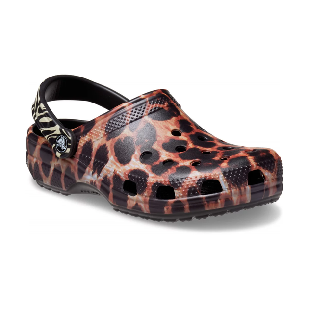 Жіночі крокси класік Crocs Classic Clog Animal Remix Brown/Black (36-37, коричневий) - Фото 5 Жіночі крокси класік Crocs Classic Clog Animal Remix Brown/Black (36-37, коричневий) - изображение 5