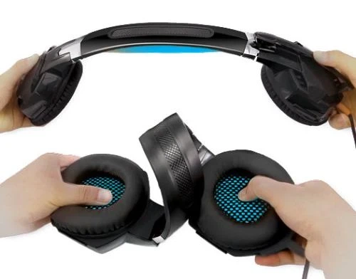 Навушники REAL-EL GDX-7500, Black/Blue (GDX-7500) - Фото 4 Навушники REAL-EL GDX-7500, Black/Blue (GDX-7500) - зображення 4