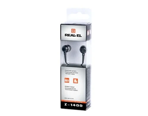 Наушники REAL-EL Z-1400, Black (Z-1400) - изображение 2