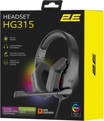 Навушники 2E HG315 7.1 GAMING, Black (2E-HG315BK-7.1) - зображення 9