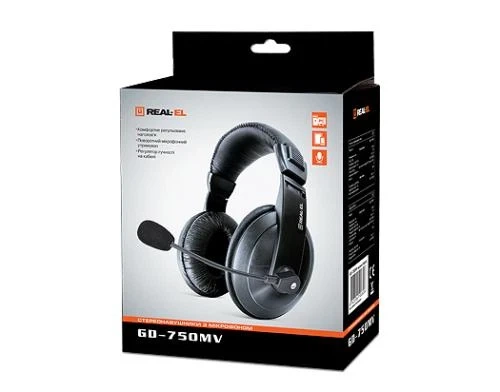 Наушники REAL-EL GD-750MV, Black (GD-750MV) - изображение 2
