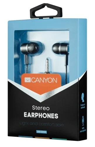 Навушники Canyon CNE-CEPM01B, Black - Фото 3 Навушники Canyon CNE-CEPM01B, Black - зображення 3