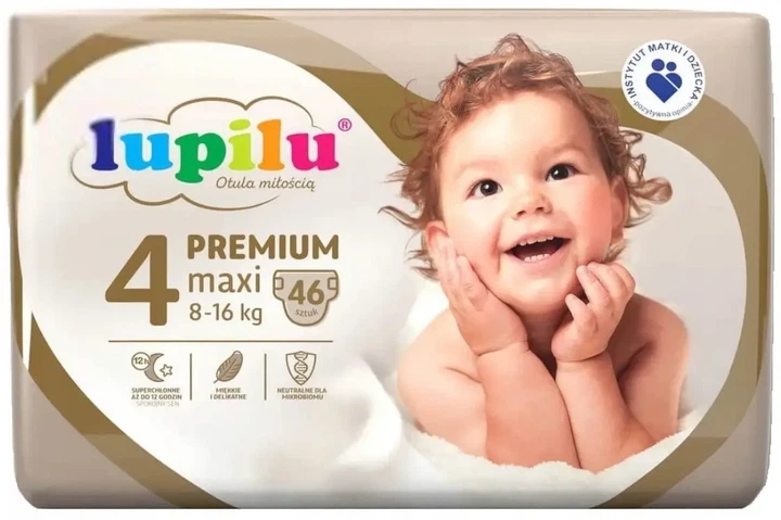 Підгузки памперси Lupilu Premium Розмір 4 (8-16 кг) 46 шт - Фото 1 Підгузки памперси Lupilu Premium Розмір 4 (8-16 кг) 46 шт - изображение 1