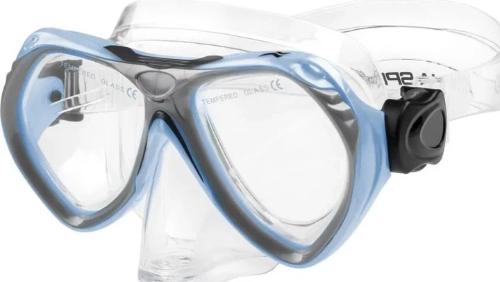 Набор маска и трубка AQUA SPEED силикон ONE SIZE голубой детский - изображение 2