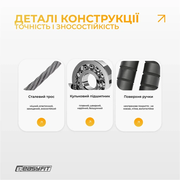 Скакалка скоростная с утяжелителем 2 х 80 г сталь неопрен 2,75 м черная - изображение 4