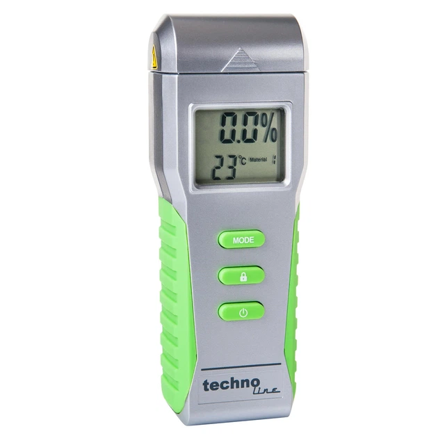 Влагомер Technoline WZ1300 для 6 типов материалов 30х25 мм Серебристый/Зеленый - изображение 4
