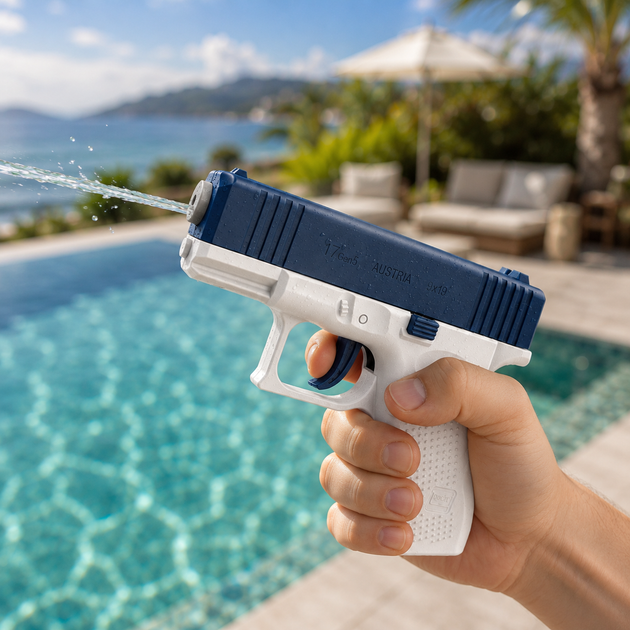Водяной пистолет Глок (Glock) синий - Фото 5 Водяной пистолет Глок (Glock) синий - изображение 5