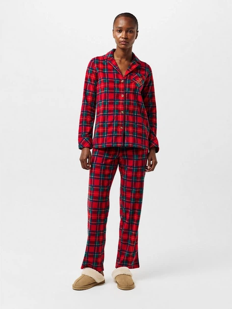 Пижама (рубашка + штаны) женская Ralph Lauren 408613068 S Красная (1160101108) - изображение 8