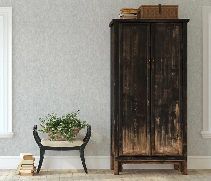Флизелиновые обои винил горячего тиснения Erismann Melange New Style 12271-37 серебристый (1,06х10,05м) - изображение 4