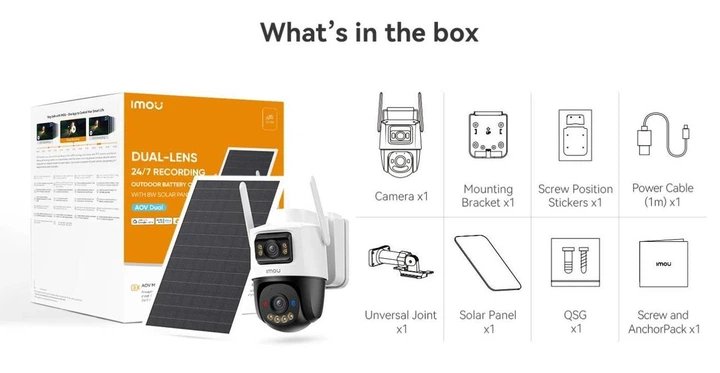 Аккумуляторная камера Imou AOV Dual Kit 10mp с WI-FI / 4G + солнечная панель - изображение 8