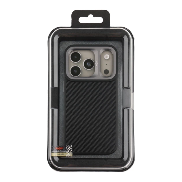 Чохол Premium Kajsa Glamorous Collection Straw Mat Pattern with MagSafe для iPhone 17 Pro Max Black B-Ring - Фото 3 Чохол Premium Kajsa Glamorous Collection Straw Mat Pattern with MagSafe для iPhone 17 Pro Max Black B-Ring - изображение 3