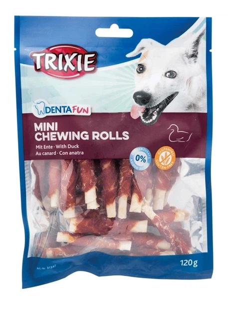 Лакомство Trixie Denta Fun Rolls with Duck Палочки для собак, чистка зубов с уткой 6 см 120 г - Фото 1 Лакомство Trixie Denta Fun Rolls with Duck Палочки для собак, чистка зубов с уткой 6 см 120 г - изображение 1