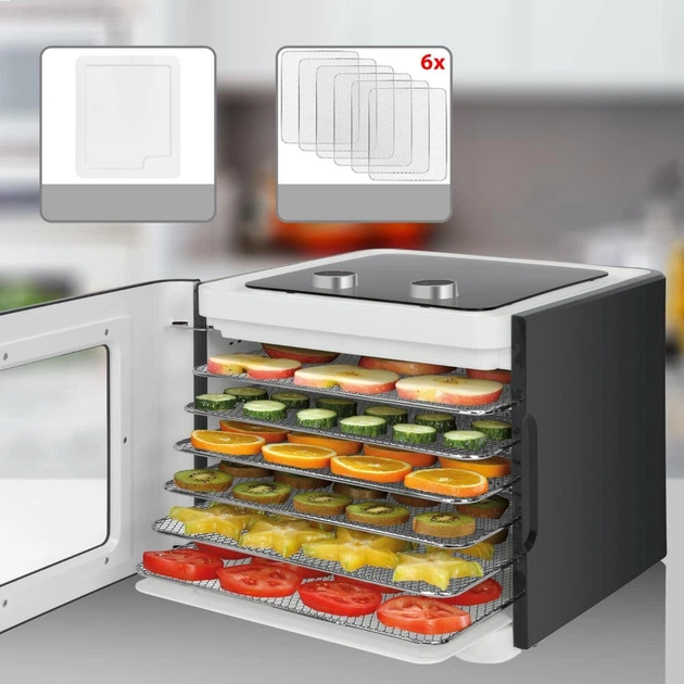 Сушилка для фруктов и овощей 6 секций 35-70°C для кухни Clatronic FK-0133 - изображение 8