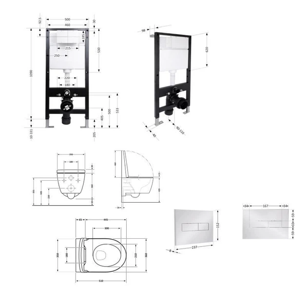 Комплект Qtap Standard/Scorpio: инсталляция для подвесного унитаза, подвесной унитаз Scorpio Ultra Quiet с безободковой чашей и - изображение 2