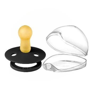 Пустушка BIBS 6-18 m Colour Latex Black в контейнері - Фото 1 Пустушка BIBS 6-18 m Colour Latex Black в контейнері - изображение 1