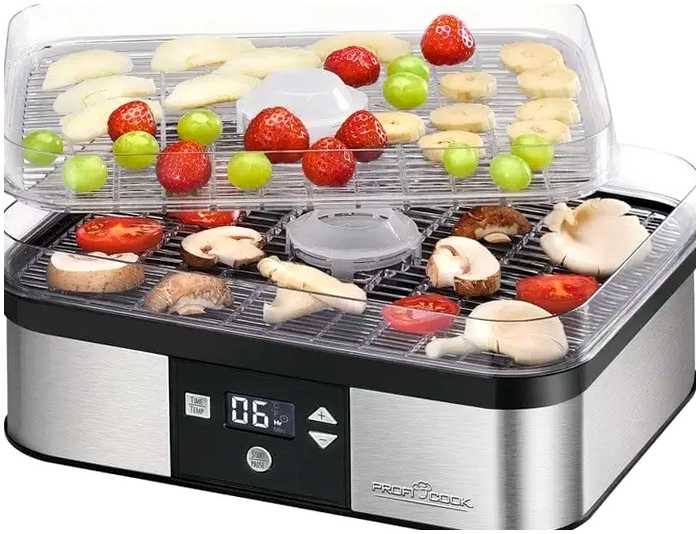 Сушка для овощей и фруктов 4 секции 350 Вт для дома Profi Cook - изображение 2