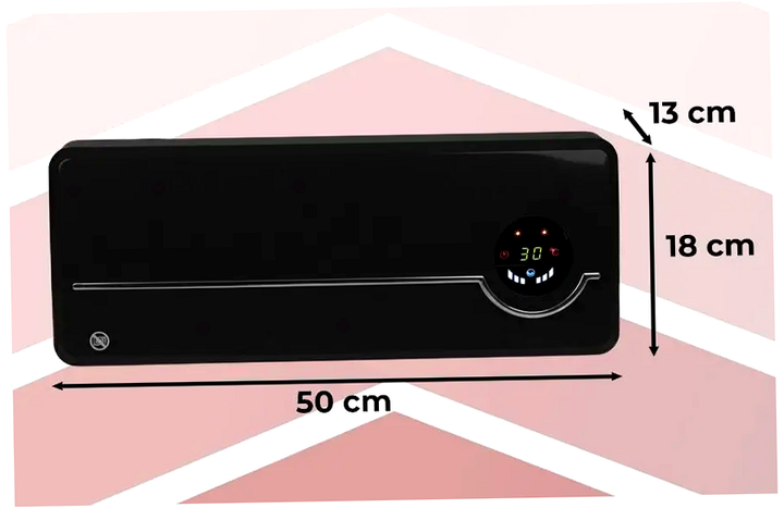 Повітряна фіранка 2000 Вт з Wi-Fi для дому 50x18x13 см чорна KAMINER HM-0573 - зображення 4
