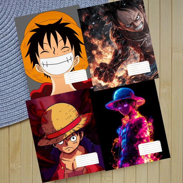 Набор тетрадей Ван пис One Piece линия18 листов 4 шт (30818) - Фото 1 Набор тетрадей Ван пис One Piece линия18 листов 4 шт (30818) - изображение 1