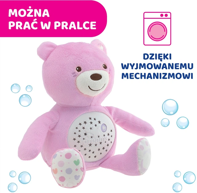 Lampka nocna projektor Chicco First Dreams Miś Różowa (8058664060351) - obraz 11