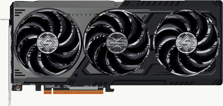 Відеокарта ASRock PCI-Ex Radeon RX 9070 GRE Steel Legend Dark 12GB GDDR6 OC (192bit) (2920/18000) (1 x HDMI, 3 x DisplayPort) (RX9070GRE SLD 12GO) - зображення 2