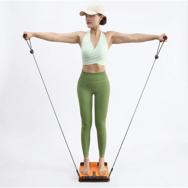 Многофункциональная наклонная фитнес-доска с таймером, Sport Stretching Plate, Оранжевая - изображение 6
