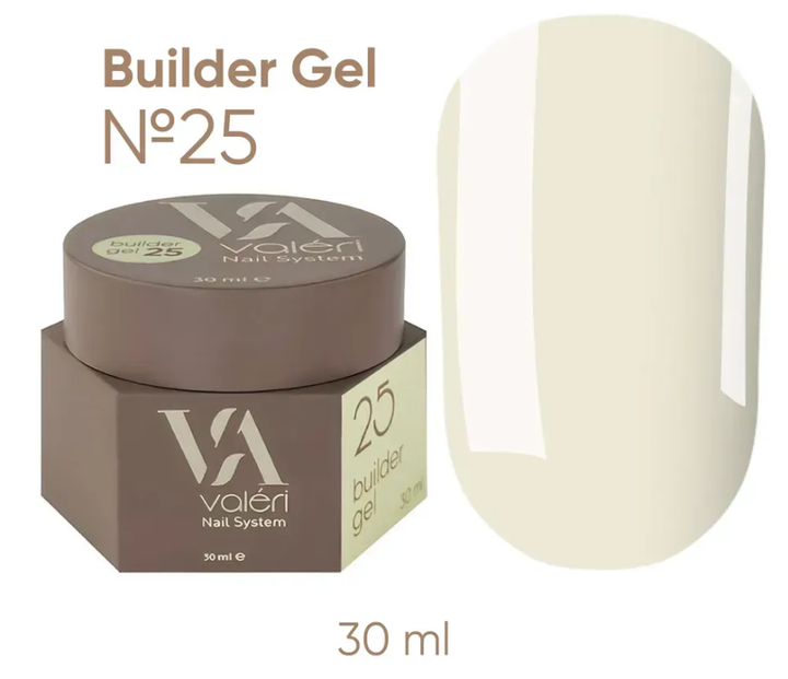 Гель для наращивания Valeri Builder Gel №025 30 мл - Фото 1 Гель для наращивания Valeri Builder Gel №025 30 мл - изображение 1