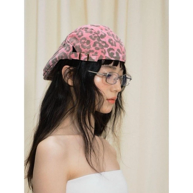 Кепка flat cap рожева леопардова 54-58 - зображення 4