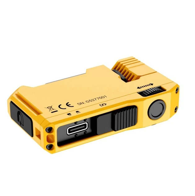 Фонарь универсальный ручной налобный WUBEN G5 EDC 400 люмен водонепроницаемый IP68 фонарик с зарядкой Type-C аккумулятор 450 mAh Желтый - Фото 10 Фонарь универсальный ручной налобный WUBEN G5 EDC 400 люмен водонепроницаемый IP68 фонарик с зарядкой Type-C аккумулятор 450 mAh Желтый - изображение 10
