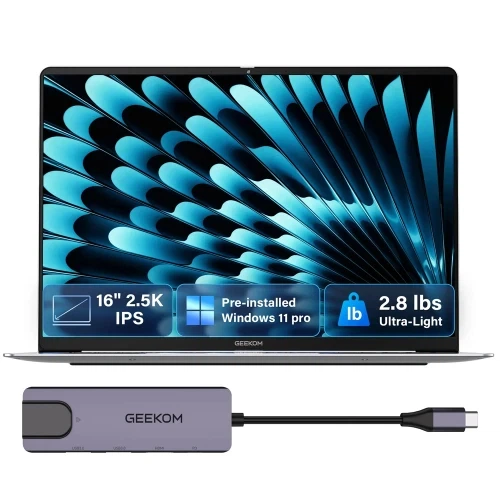 Ноутбук GEEKOM GeekBook X16 Pro, Grey, 16", IPS, U9 185H, 32Gb LPDDR5, 2Tb SSD, Arc, Win11P - Фото 1 Ноутбук GEEKOM GeekBook X16 Pro, Grey, 16", IPS, U9 185H, 32Gb LPDDR5, 2Tb SSD, Arc, Win11P - изображение 1
