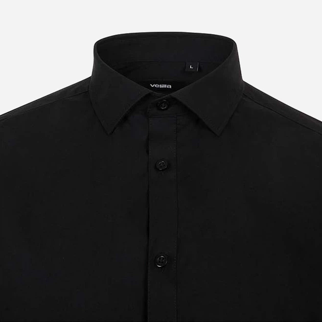 Рубашка хлопковая мужская Velilla 405017S_00 XL Black (8445659176829) - изображение 4