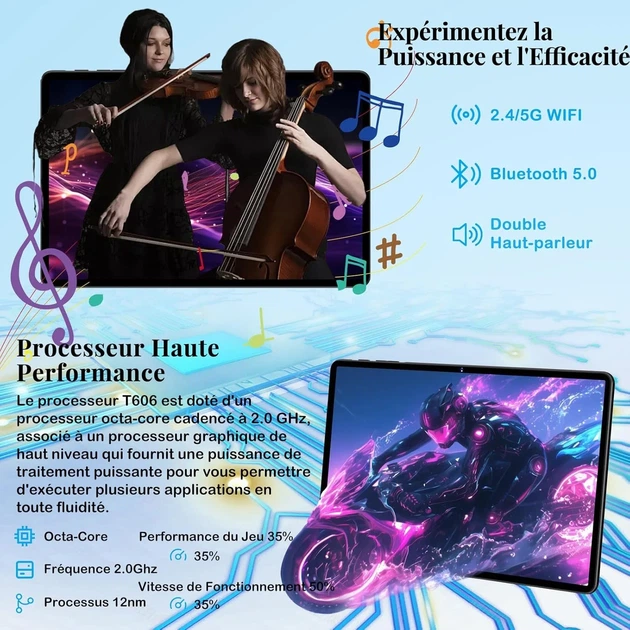 Планшет 11" Full HD Ziovo Z128 8+16/256Gb 8 ядер Android 15 8600 mAh Черно-серый (102182213) - Уценка - Фото 6 Планшет 11" Full HD Ziovo Z128 8+16/256Gb 8 ядер Android 15 8600 mAh Черно-серый (102182213) - Уценка - изображение 6