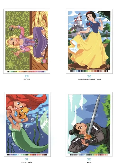 Розмальовки disney за номерами Zagadkowe rysunki антистрес арт терапія велика розмальовка дитяча дісней по цифрам для дітей дівчаток хлопчиків дорослих Księżniczki Princesses - изображение 9
