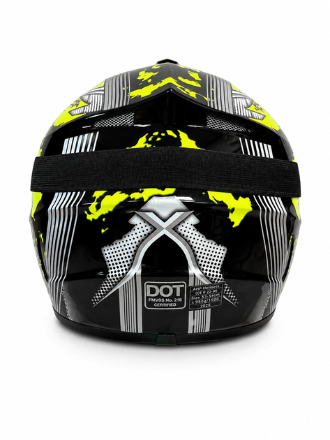 Мотошлем кроссовый Enduro XL 61–62 см DOT/ECE с очками для эндуро, мотокросса, квадроцикла, ATV, мопеда, скутера - изображение 4
