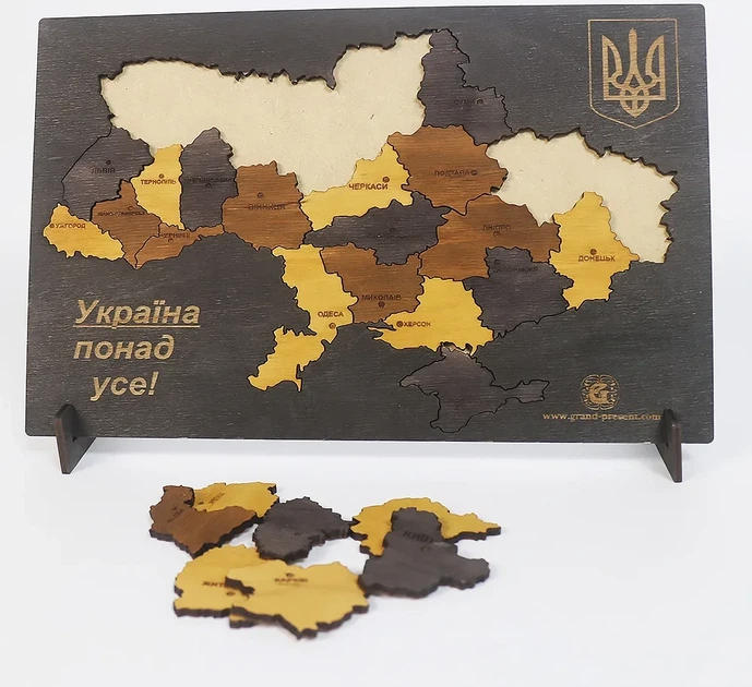 Пазл Карта Украины цветной 21*30 см 18 Гранд Презент 18 - изображение 6