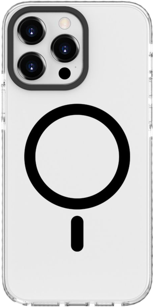 Etui plecki Evelatus Clear Case PC+TPU MagSafe do Apple iPhone 15 Pro Max Transparent Black (EVEAPP15PMCSMB) - Zdjęcie 1 Etui plecki Evelatus Clear Case PC+TPU MagSafe do Apple iPhone 15 Pro Max Transparent Black (EVEAPP15PMCSMB) - obraz 1