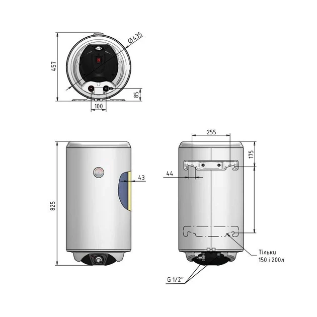 Водонагреватель электрический Thermo Alliance Spectra 80 л 2,0 кВт вертикальный диаметр 435 мм - изображение 2