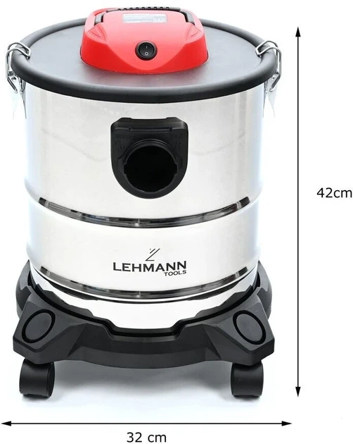 Пылесос для сбора золы Lehmann LTOVI-1220 2000 Вт 20 л нержавеющая сталь 32х32х42 см - Фото 4 Пылесос для сбора золы Lehmann LTOVI-1220 2000 Вт 20 л нержавеющая сталь 32х32х42 см - изображение 4