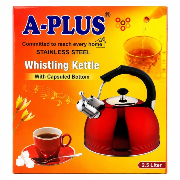 Чайник A-PLUS со свистком 2.5 л (1332-WK) Зелёный - изображение 6